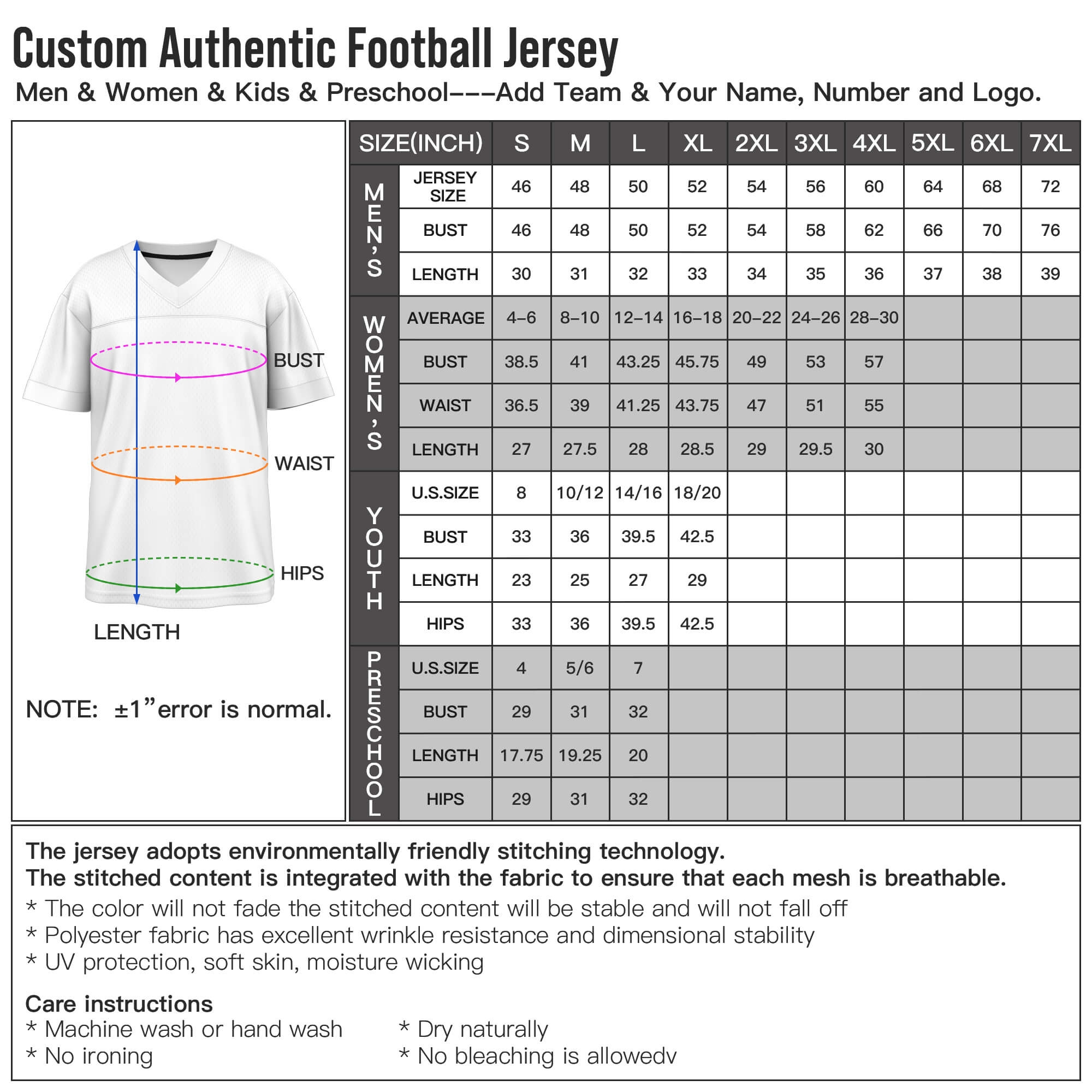 Custom football jersey